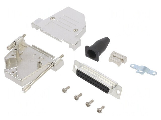 Adaptor D-Sub PIN: 25 mamă &icirc;n unghi 45&deg; - gold flash