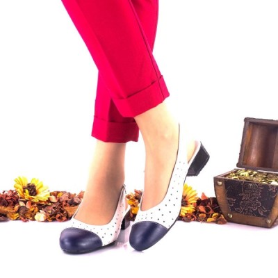 Pantofi dama casual din piele naturala NA252BLA foto