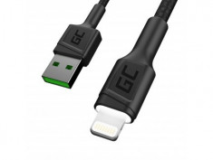 Cablu USB-A - LED Alb Lightning de 120 cm cu suport pentru incarcare rapida 2.4A de la Apple foto