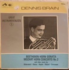 Disc vinil, LP. BEETHOVEN HORN SONATA MOZART HORN CONCERTO NR.2-DENNIS BRAIN-240942 foto