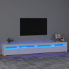 VidaXL Comodă TV cu lumini LED, alb, 270x35x40 cm