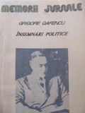 Insemnari politice - Grigore Gafencu
