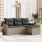 vidaXL Set de canapele pentru grădină 4 pcs Gri deschis Rattan poli 3354321