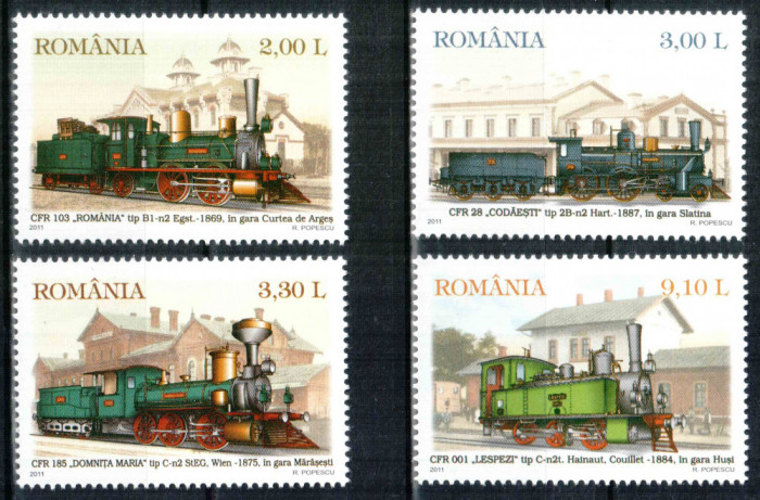 Romania 2011, LP 1912, Locomotive, seria, MNH! LP 20,90 lei