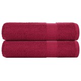 Gossi prosoape de dus, frogn, 2 buc., bordeaux, 70x140 cm, 360 g/m2
