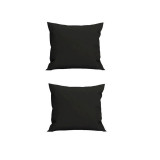 Set 2 Perne decorative patrate, 40x40 cm, pentru canapele, pline cu Puf Mania Relax, culoare negru, Palmonix