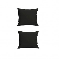 Set 2 Perne decorative patrate, 40x40 cm, pentru canapele, pline cu Puf Mania Relax, culoare negru