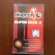 Diverta Super Hits vol. 1 + 2 doua casete audio selectii muzica pop romanaeasca