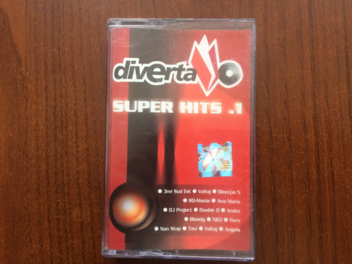 Diverta Super Hits vol. 1 + 2 doua casete audio selectii muzica pop romanaeasca