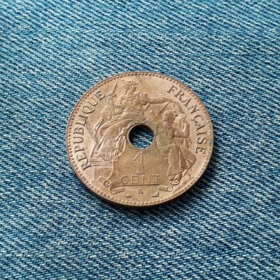 2a - 1 Cent 1898 Indochina Franceza / centime / colonie foto