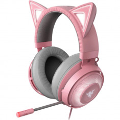 Casti Audio Kraken Kitty Edition Gaming Headset, Impedanta 32 Ohm, Sensibilitate 109 dB, Active Noise Cancelling, Quartz Roz foto