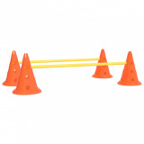 Set de obstacole pentru c&acirc;ini, portocaliu și galben