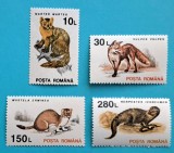 TIMBRE ROMANIA LP1318/1993 Animale (uzuale) -Set serie simplă 4 valori h&icirc;rtie cretată MNH -vezi descriere, Nestampilat