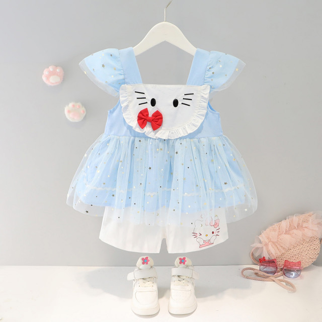 Costumas pentru fetite - Kitty (Marime Disponibila: 9-12 luni (Marimea 20