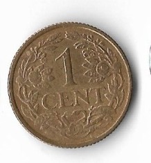 Moneda 1 cent 1960 - Suriname, cotatii ridicate!