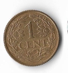 Moneda 1 cent 1960 - Suriname, cotatii ridicate!