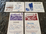 4 carti postale, Bucegi,Predeal,Rasnov, Romania, R.P.R. anii 60, radioamatori,
