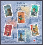 DB1 Franta 2003 Eroi Celebri din Romane Vidocq Monte Cristo Gavroche Nana MS MNH, Nestampilat
