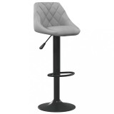 vidaXL Scaun de bar, gri deschis, catifea