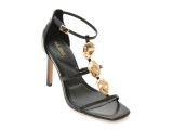 Sandale elegante ALDO negre, BASILS 001, din piele croco