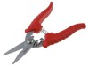 Foarfece 18 cm GOLDTOOL, maner ergonomic bicomponent, lama dintata, inox, pentru cabluri fibra optica