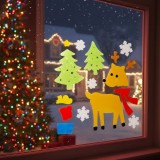 Decoratiuni pentru ferestre cu gel - Craciun