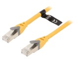 Patch cord galben S/FTP 6a 3m OFC PVC 27AWG