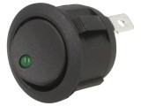 Comutator Rocker ON-OFF 20A/14VDC cu LED Negru