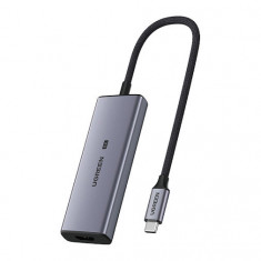 HUB Multifuncțional Ugreen 4in1 USB Tip C - 3x USB 3.2 Gen 1 / HDMI 2.1 8K 30Hz Gri (50629 CM500)