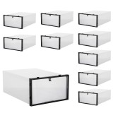 Set 10 cutii organizare pentru pantofi, 34x23x13, transparent Household NewTrend