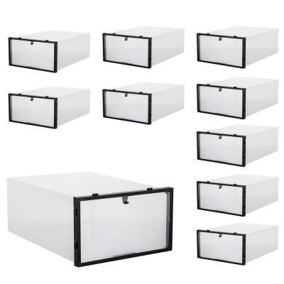 Set 10 cutii organizare pentru pantofi, 34x23x13, transparent Household NewTrend foto