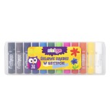Creioane colorate tip baton gel stick ,12 culori x 10 grame, Strigo