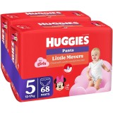 Scutece chilotel Huggies Virtual Pack 5, Girl, 12-17 kg, 68 buc