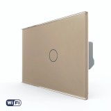 Cumpara ieftin Intrerupator Wi‑Fi touch Livolo din sticla, auriu, standard italian