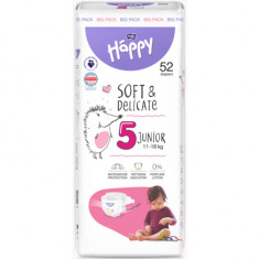 Scutece Happy Soft&amp;Delicate Junior extra, Marimea 6, 52 buc