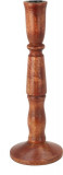 Suport pentru lumanare Rustic v1, 9.5x9.5x28 cm, lemn de mango