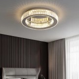Lustra LED VERTUS 18W cu telecomanda, cristal si lumina dimabila, crom
