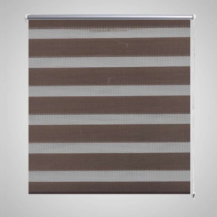 Jaluzea tip zebra, 120 x 175 cm, cafeniu