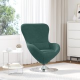 Fotoliu tip ou catifea verde intunecat