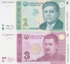 Bancnota Tadjikistan 1 si 3 Somoni 1999 (2010)/2010 - P14A/20 UNC ( set x2 )