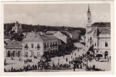 # Z.2275 Romania, Zilah, Zalau carte postala foto necircul. 1940: Centru, animat foto