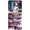 Husa compatibila cu Motorola Edge 20 model Naruto Eyes Jutsu, Silicon, TPU, Viceversa, Transparent, Carcasa