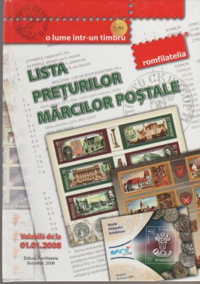 Lista preturilor marcilor postale (2008) foto
