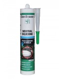 Silicon Neutral Den Braven, alb, interior / exterior, 280 ml