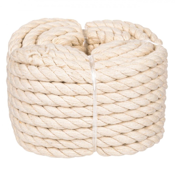 Sfoară Bumbac, Multifuncțională, Lungime 12m, Grosime 10mm, Culoare Alb