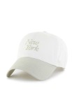 47 brand șapcă de baseball din bumbac MLB New York Yankees culoarea bej, uni, B-FNDSC17GWS-SSE