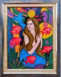 SIRENA tablou original pictat manual30&times;40 cm