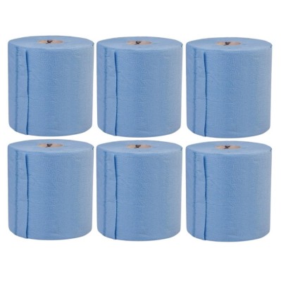 Set 6 role hartie profesionala 2 straturi albastra HardWork ToolsRange foto