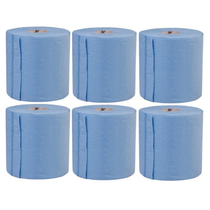 Set 6 role hartie profesionala 2 straturi albastra HardWork ToolsRange
