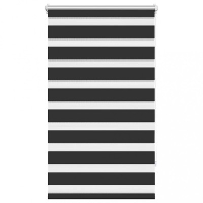 Jaluzea tip zebra, 90 x 150 cm, negru foto
